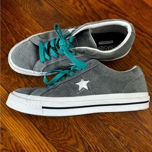 Converse One Stars blue suede, size 7 men, 9.5 women.